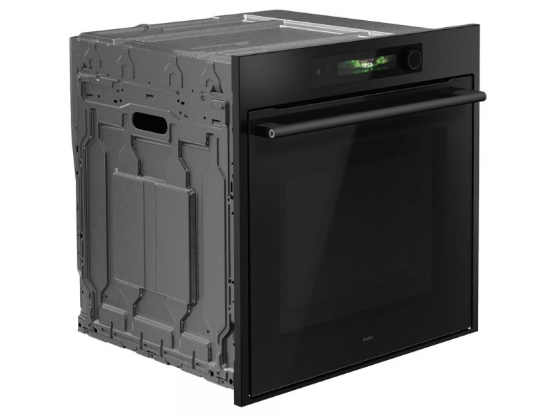 Asko OCM66GSH &mdash; боковой вид корпуса графитового цвета, конструкция независимого встраиваемого шкафа