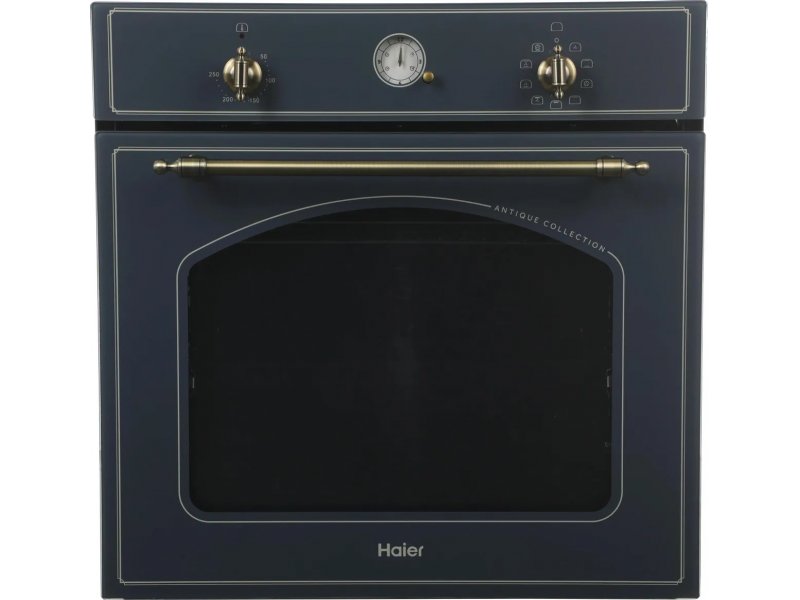 Haier HOX-C09ATQBB вид спереди &mdash; панель управления с двумя поворотными ручками и аналоговыми регуляторами в стиле Antique Collection