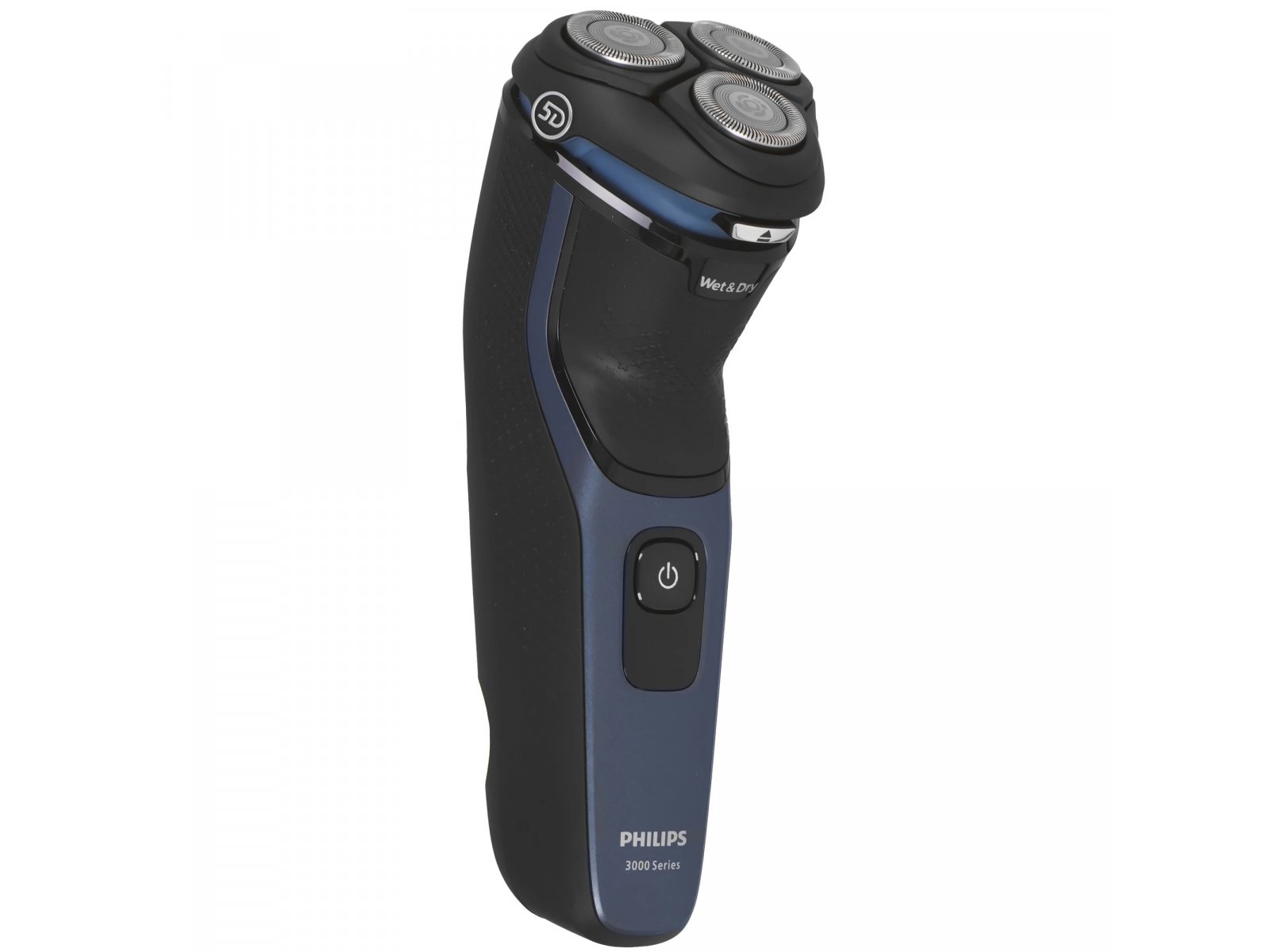 Philips S3144/00 боковой профиль в наклоне — три роторные головки, разметка 5D, кнопка включения
