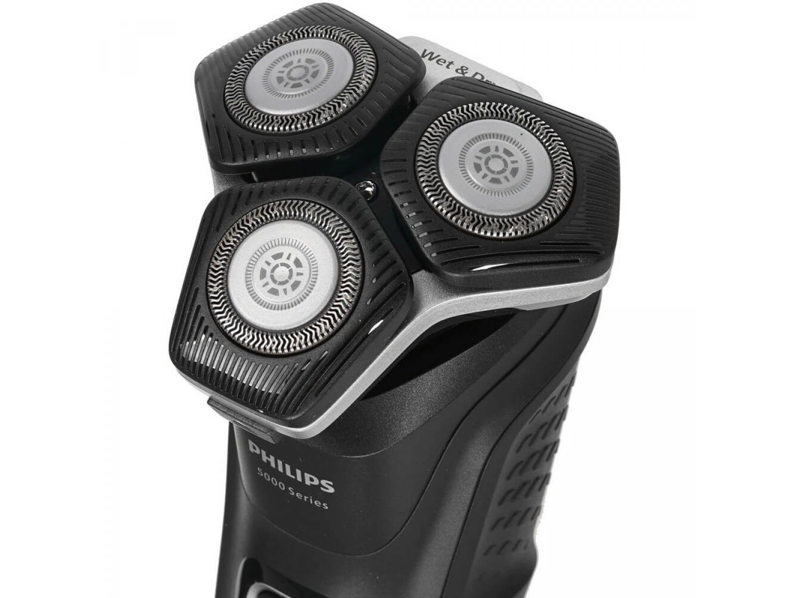 Philips S5898/25 три вращающиеся бритвенные головки SH71 перекрёстная сетка крупный план