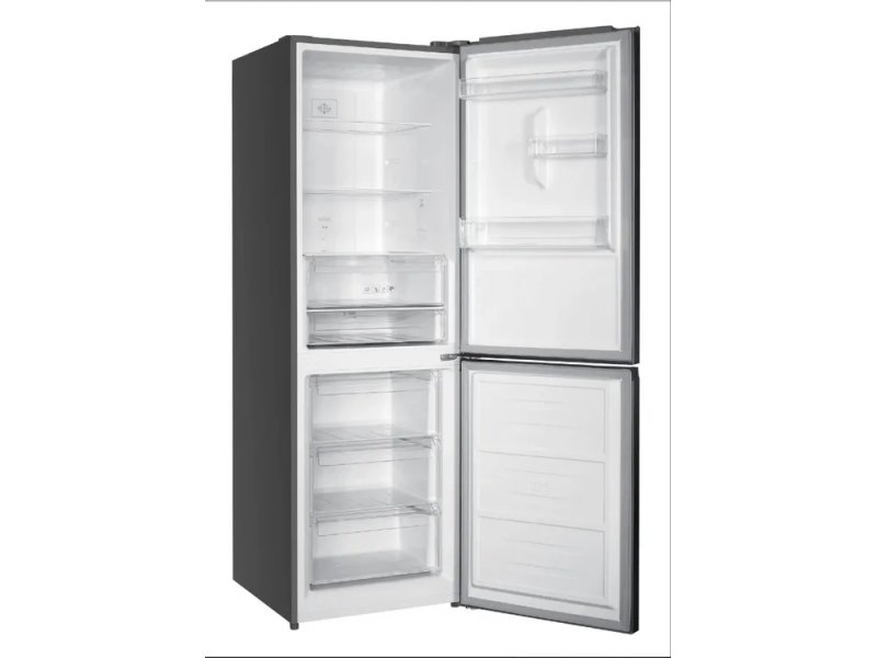 Ardo RMA460342EGB2 открытые двери — полки холодильной камеры из закалённого стекла и ящики морозилки