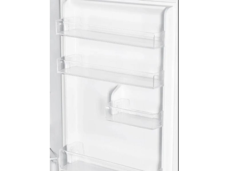 Ardo RMA460342EW2 — холодильная камера крупным планом, полки из закалённого стекла и контейнеры на двери