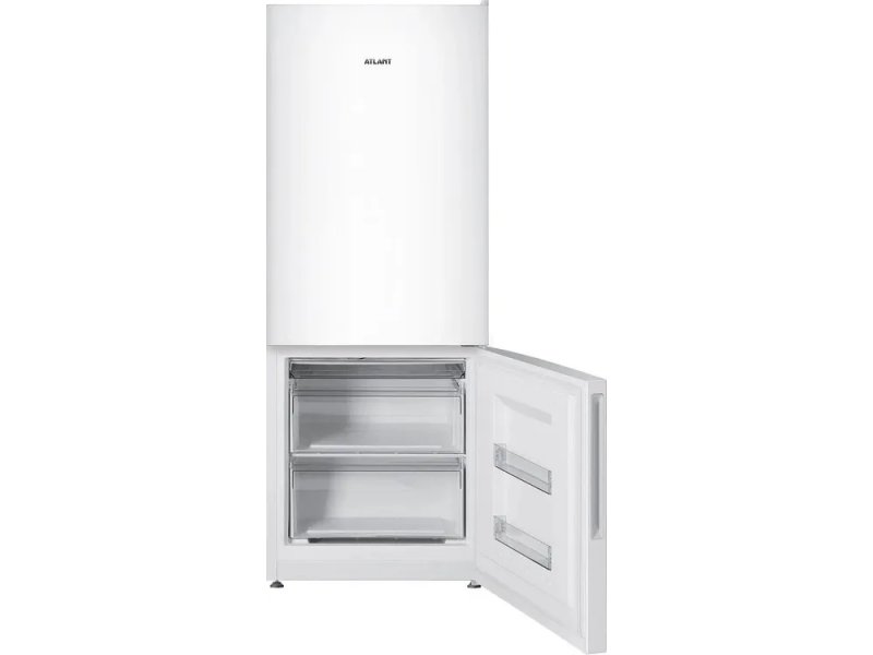 Atlant XM-4609-101 открытая морозильная камера снизу выдвижные ящики вид сбоку