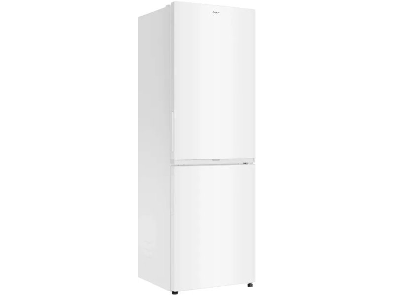 Candy CFN6185W — боковой профиль, глубина 59 см, металлический корпус, ножки регулировки