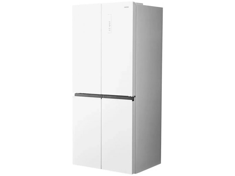 Centek CT-1744 вид спереди под углом — белый фасад с чёрной разделительной полосой, глубина корпуса
