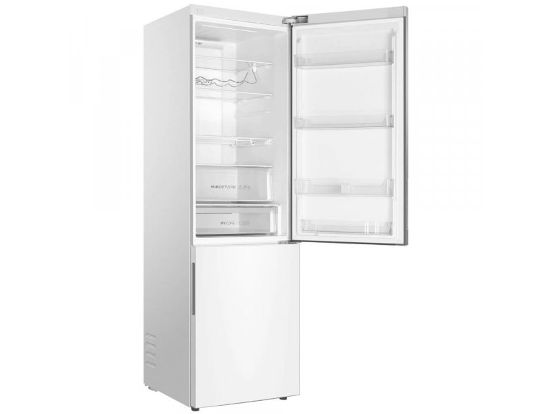 Haier C4F640CWU1 холодильная камера открыта — полки и зоны хранения, система AirSurround