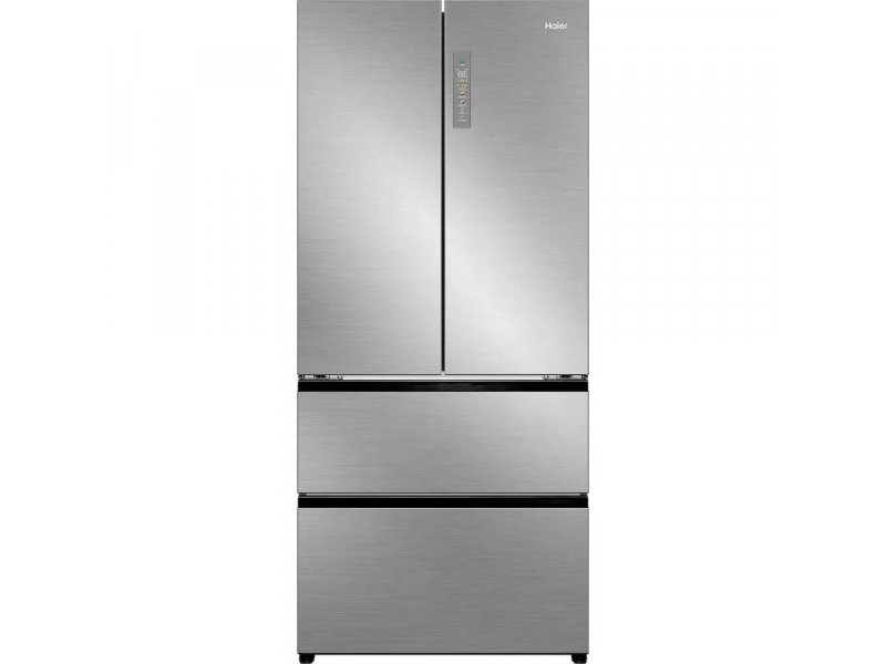 Haier HB16FRSAAAERU серебристый холодильник Side-by-Side вид спереди четыре двери