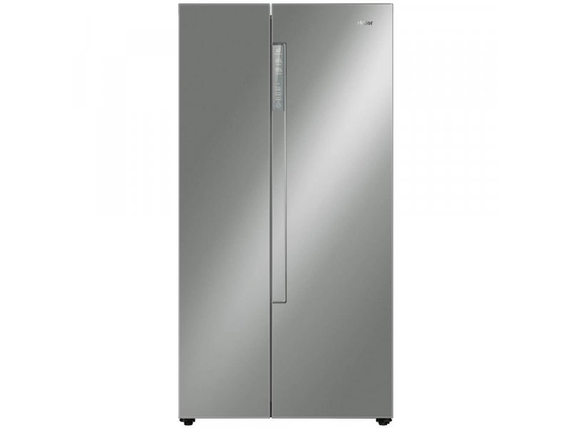 Haier HRF-522DS6RU серебристый холодильник Side-by-Side вид спереди закрытые двери