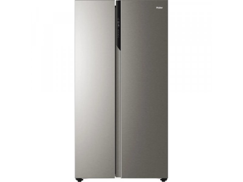 Haier HRF-541DM7RU серебристый Side-by-Side 504 л вид спереди, закрытые двери