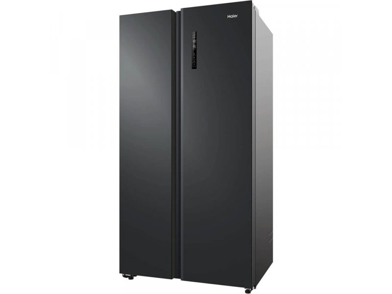 Haier HRF-600DB7RU черный матовый корпус вид под углом — глубина 72 см