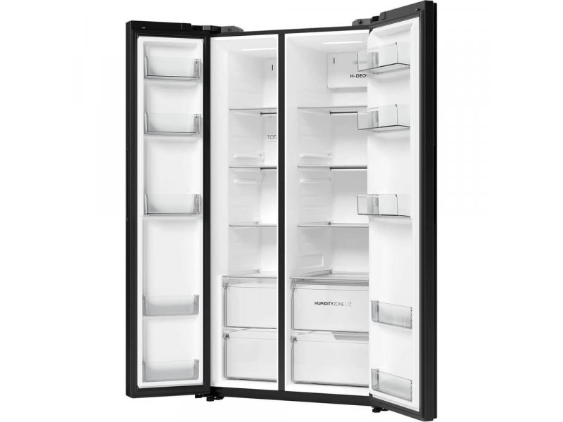 Haier HRF-600DB7RU внутреннее пространство — полки, контейнеры, зона Humidity Zone