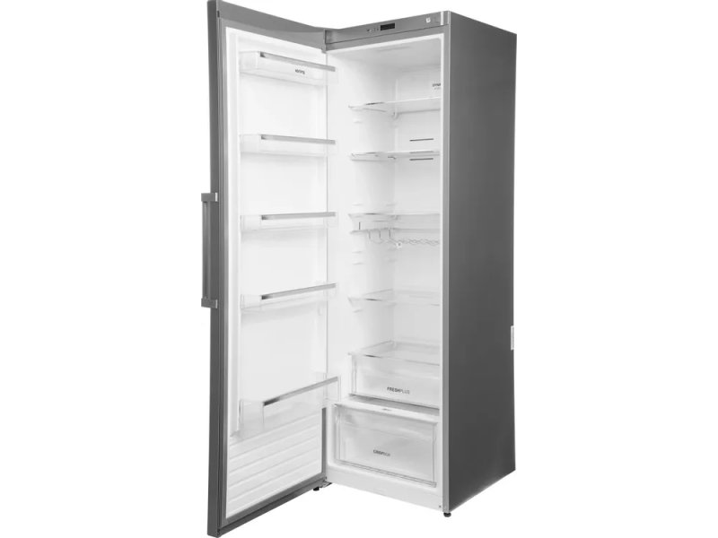 Korting KNF 1857 X внутри — 5 стеклянных полок, зона свежести, ящики для овощей