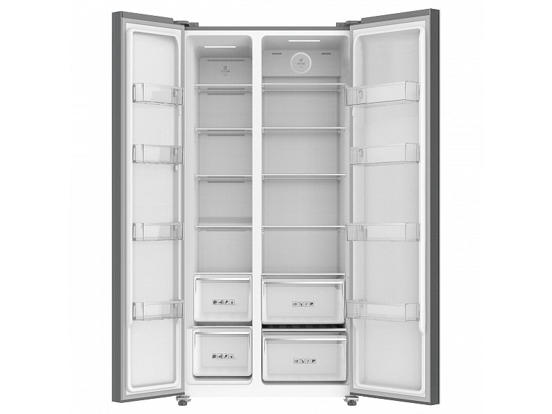 Korting KNFS 94099 XN PI внутреннее пространство холодильной камеры 431 л стеклянные полки