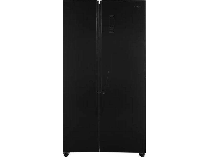 Kraft KF-MS4801BI Side-by-Side чёрный матовый корпус, закрытые стеклянные двери, панель управления