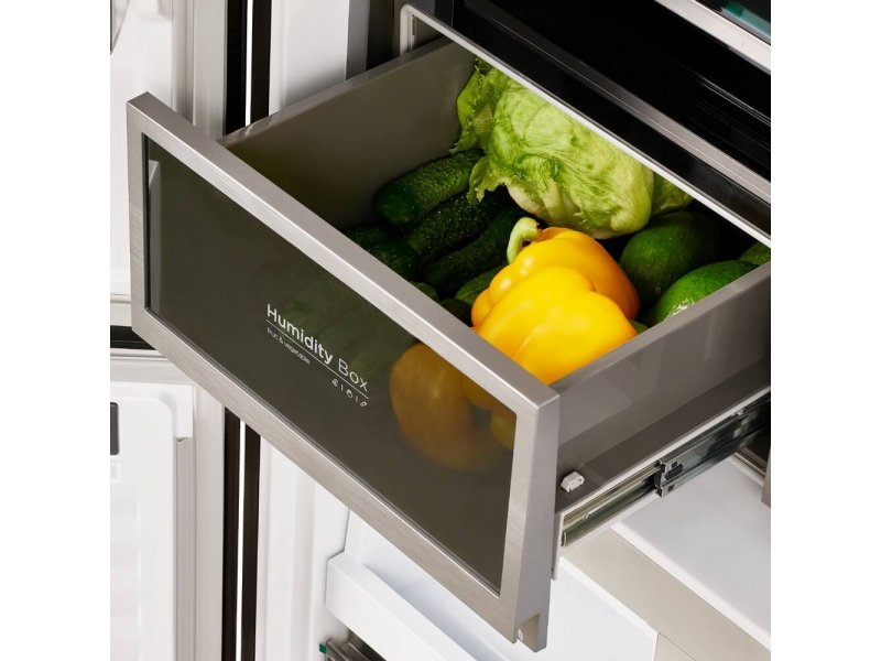 Maunfeld MFF190NFDSB — ящик влажной зоны свежести Humidity Box с овощами и фруктами