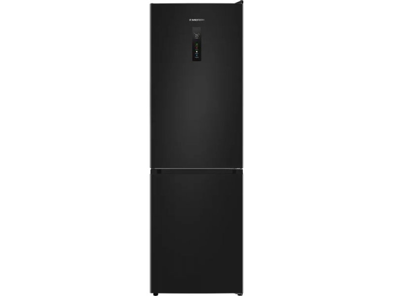 Meferi Ultra MFR18 черный двухкамерный холодильник вид спереди сенсорная панель управления