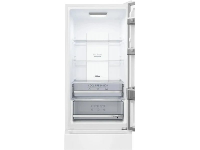 Meferi Ultra MFR200 полностью открытая холодильная камера все три полки два ящика Fresh Box внутренняя организация