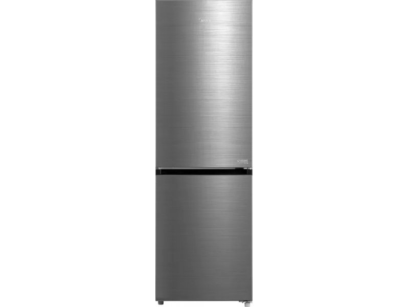 Midea MDRB469MGF46I нержавеющая сталь двухкамерный холодильник вид спереди