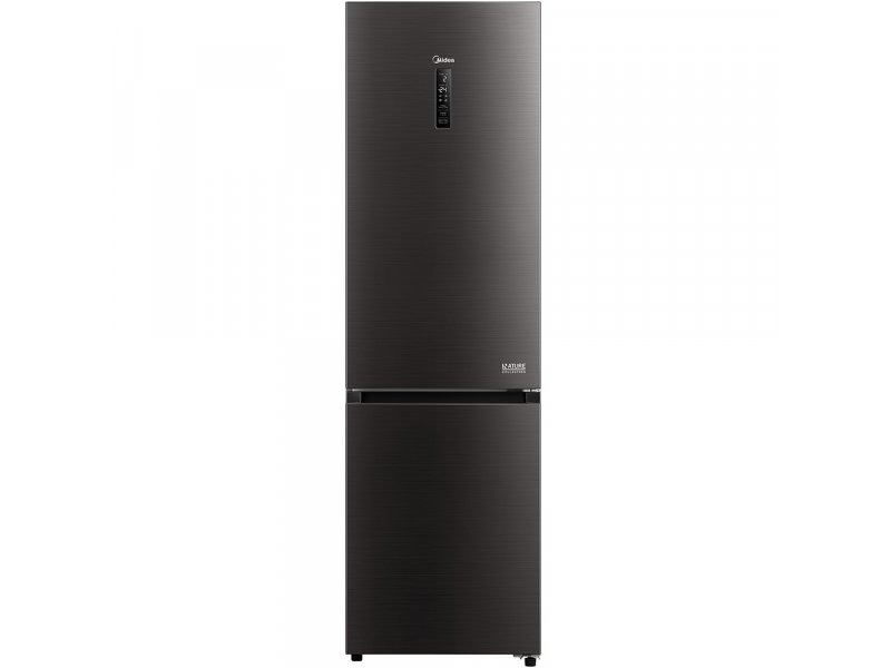 Midea MDRB521MIE28ODM черный двухкамерный холодильник 201 см вид спереди