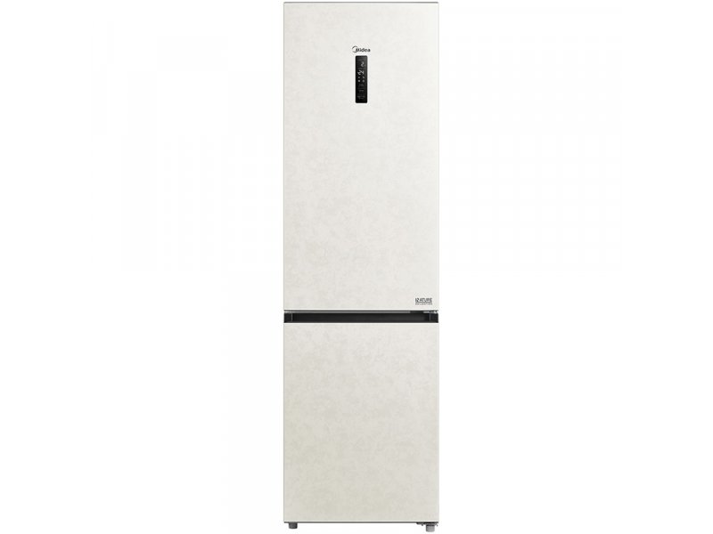 Midea MDRB521MIE33ODM бежевый двухкамерный холодильник 360 л вид спереди