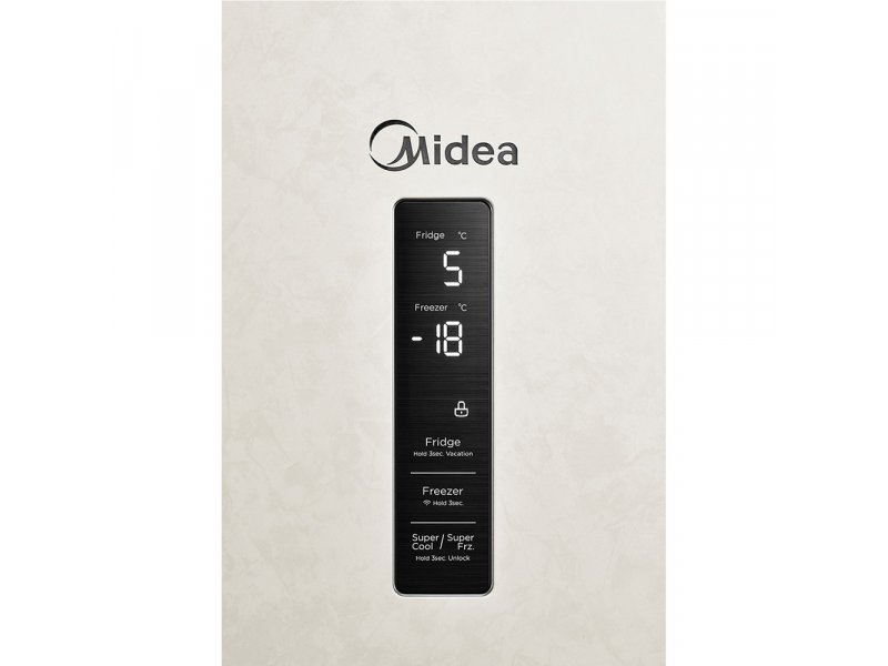Midea MDRB521MIE33ODM бежевый металлический корпус боковой вид компрессор R600a