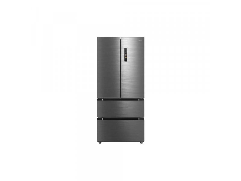 Midea MDRF692MIE46 серебристый — вид спереди, четыре двери закрыты