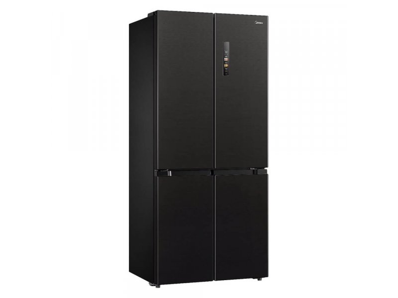 Midea MDRM691MIE28 вид сбоку под углом глубина корпуса чёрный матовый Side-by-Side