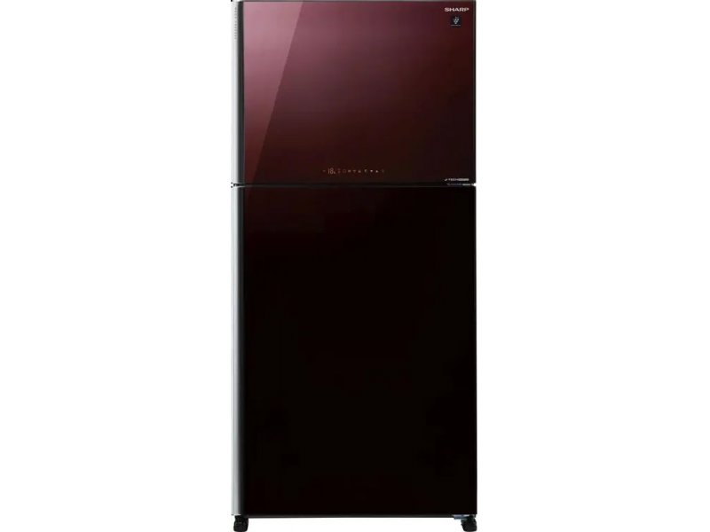 Sharp SJXG60PGRD темно-красный двухкамерный холодильник 600 л вид спереди