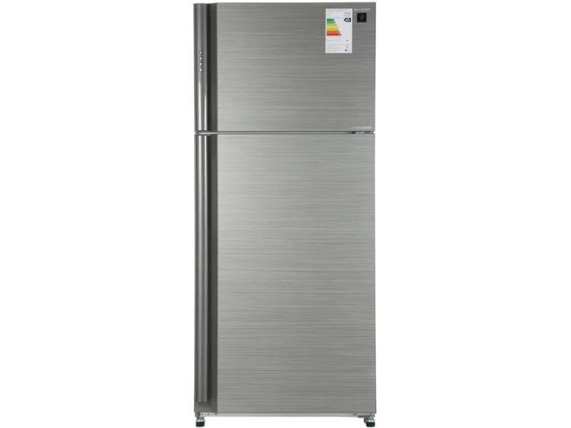 Sharp SJXP59PGSL серебристый двухкамерный холодильник 578 л вид спереди