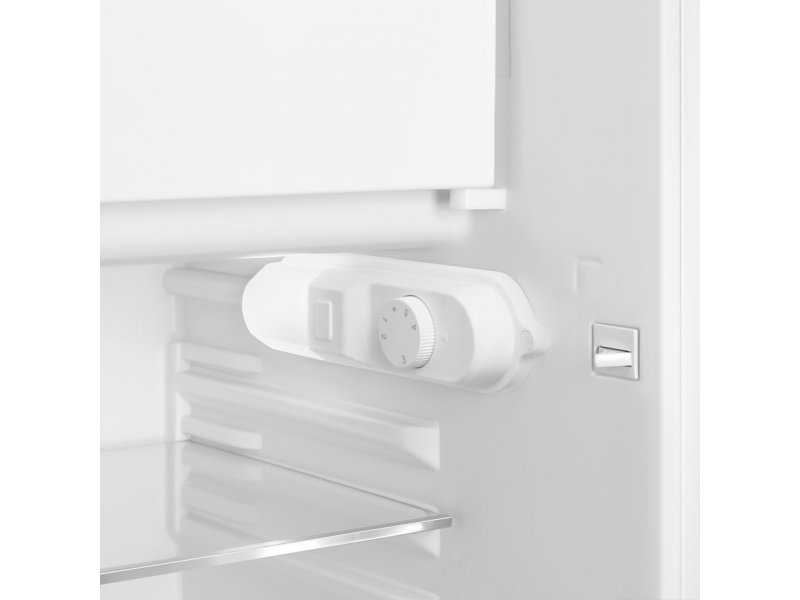 Smeg FAB10LBL6 &mdash; электромеханический регулятор температуры и полка морозильной камеры крупным планом