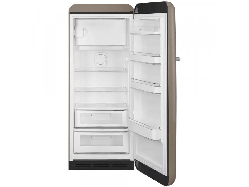 Smeg FAB28RDTP6 коричневый — механическое управление и боковой профиль корпуса