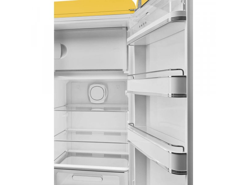 Smeg FAB28RYW6 желтый — морозильная камера сверху, 26 л, одно отделение