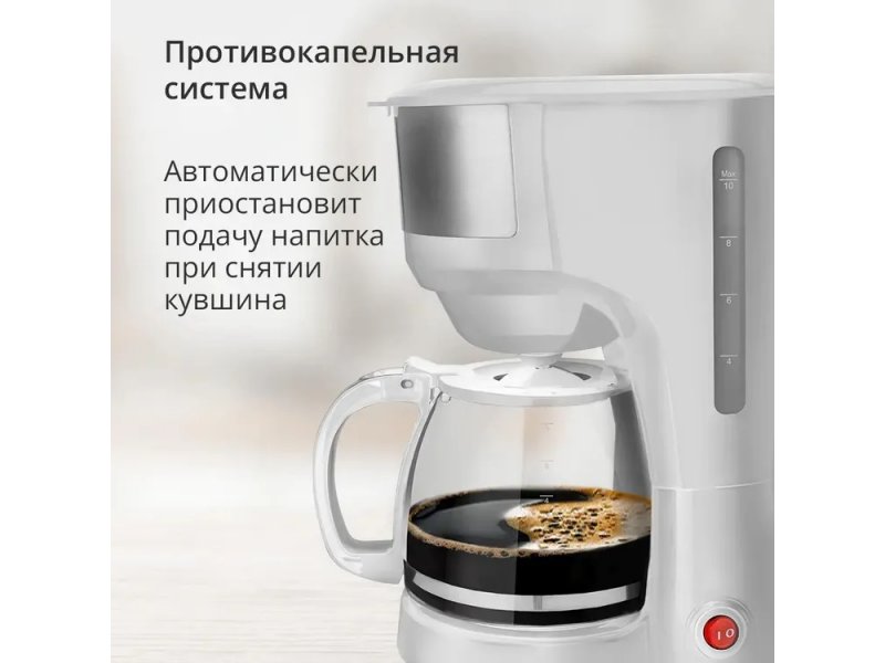 Blackton Bt CM4115 &mdash; противокапельная система и кнопка включения, боковой вид