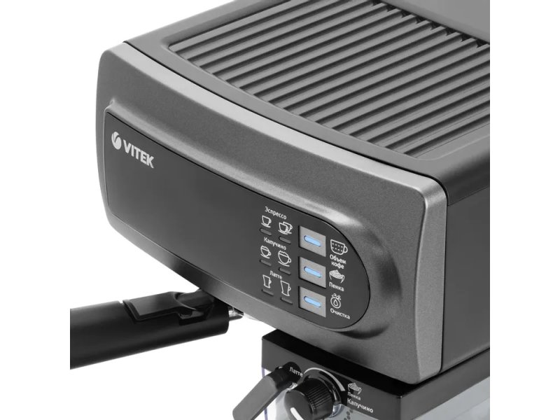 Vitek VT-1517 SR — крупный план панели управления с дисплеем и LED-индикаторами