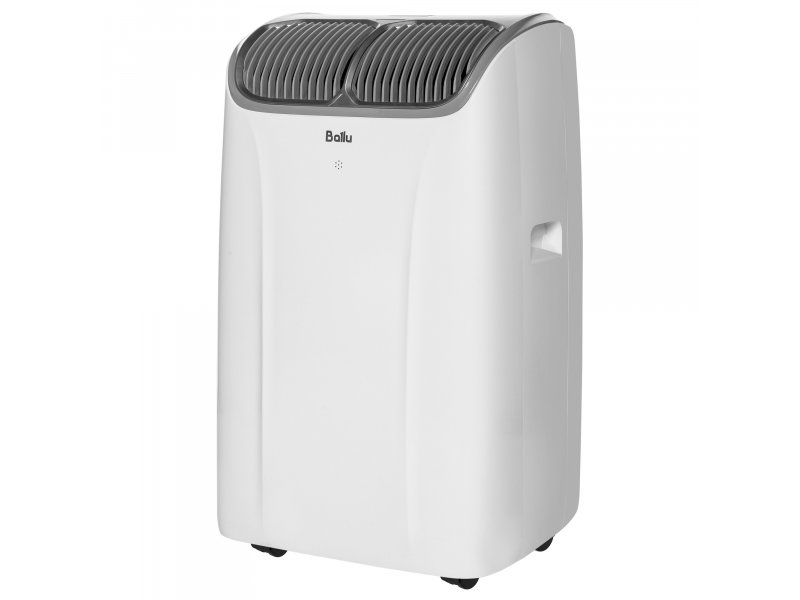 Ballu Platinum X4 BPHS-14 HX/N3 мобильный кондиционер белый корпус на колёсиках фронтальный вид