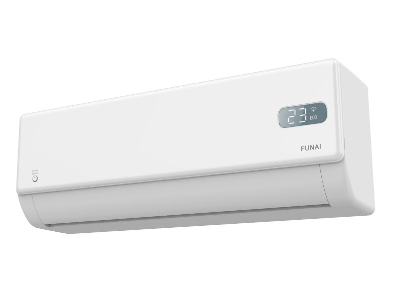 Funai Akoya Inverter RAC-I-AK25HP.D01 боковой вид — тонкий корпус внутреннего блока