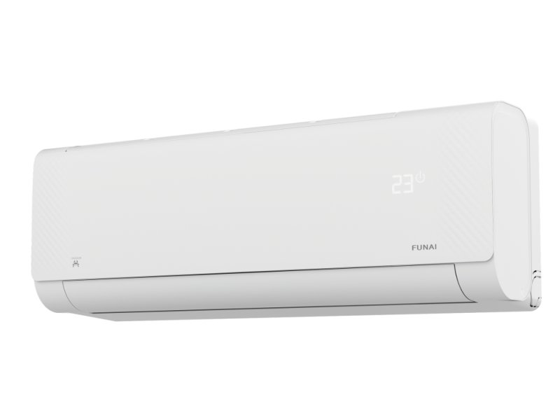 Funai Shogun RAC-SG75HP.D05 внутренний блок &mdash; боковой профиль, компактный корпус 227 мм глубиной