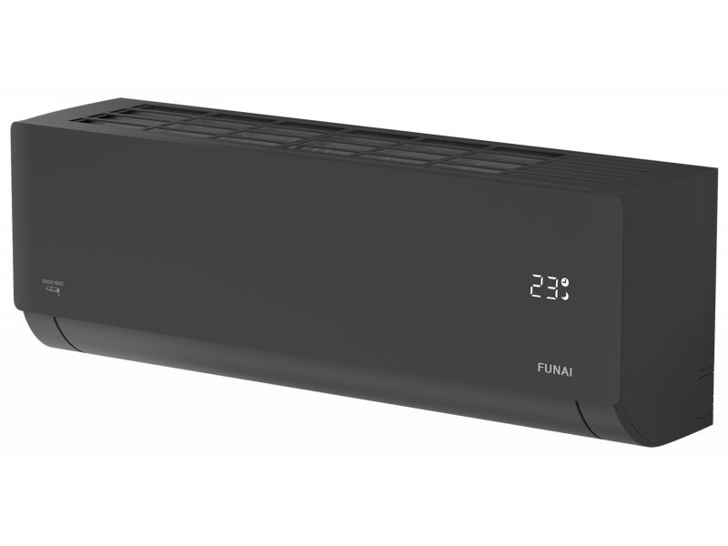 Funai Sensei Nero 2.0 RAC-SNN70HP.D07 вид сверху панель с жалюзи и вентиляционные щели