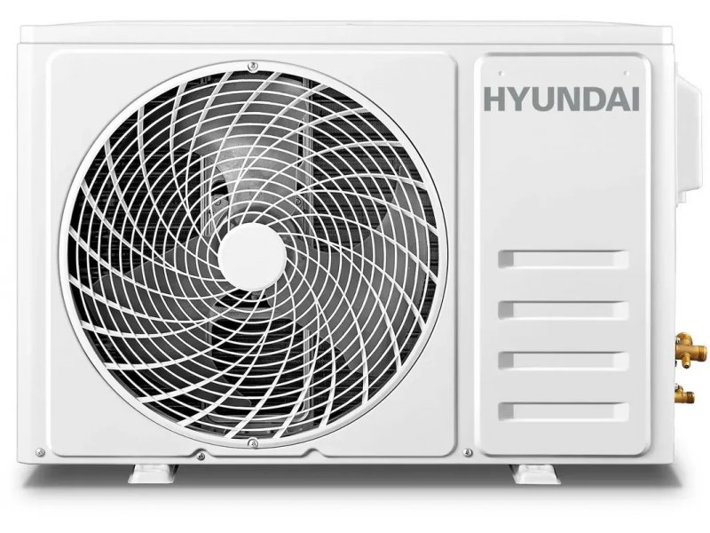 Hyundai HAC-09i/T-PRO наружный блок &mdash; медные разъёмы фреонового контура R32