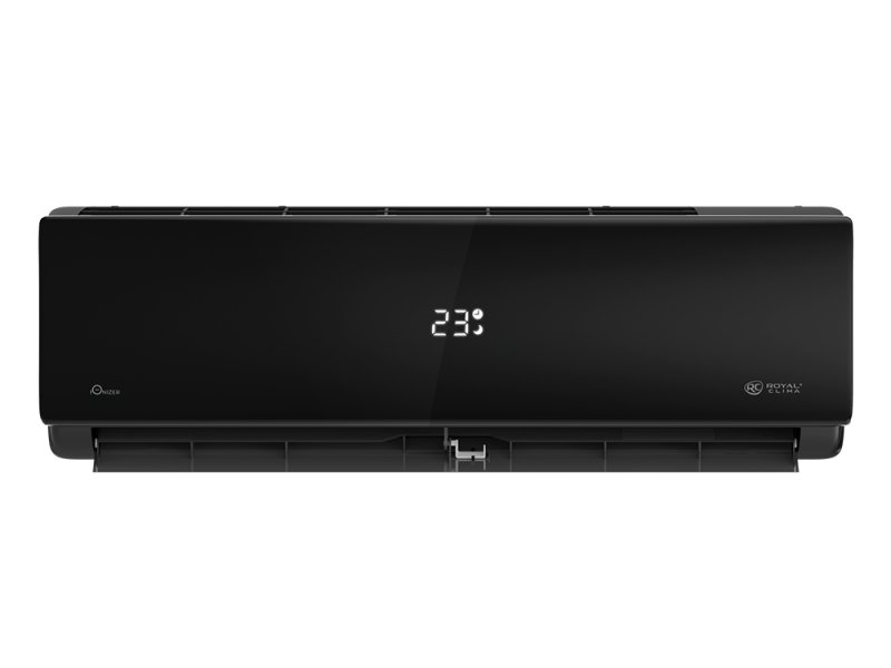 Royal Clima RC-AN28HN вид с открытыми жалюзи впускные отверстия LED-дисплей