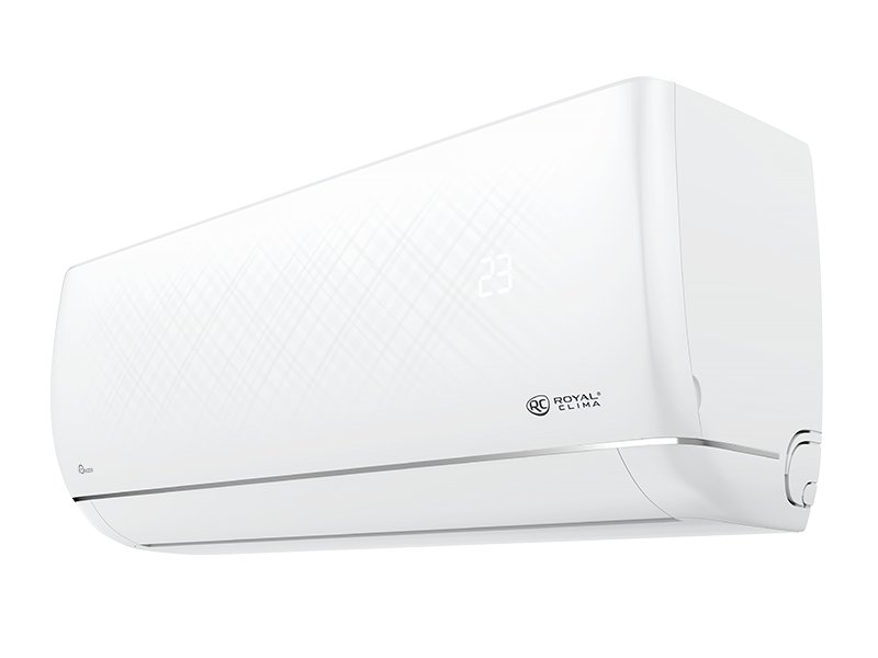 Royal Clima RC-RND22HN трёхчетвертной вид все детали корпуса и крепление внутреннего блока