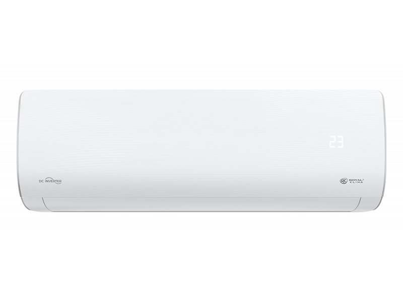Royal Clima RCI-AR28HN внутренний блок вид спереди — LED-дисплей и логотип DC Inverter