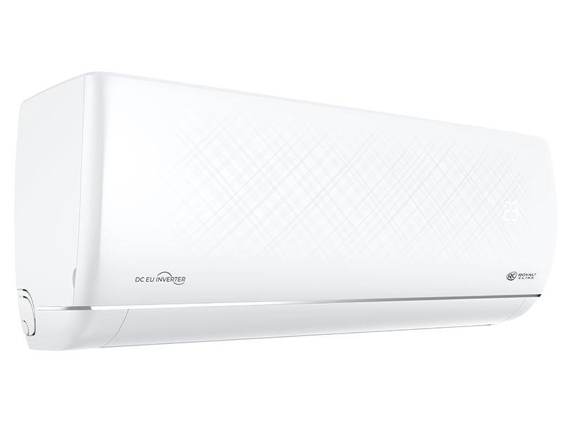 Royal Clima RCI-RND24HN боковой вид внутреннего блока тонкий дизайн дренажные отверстия крепления