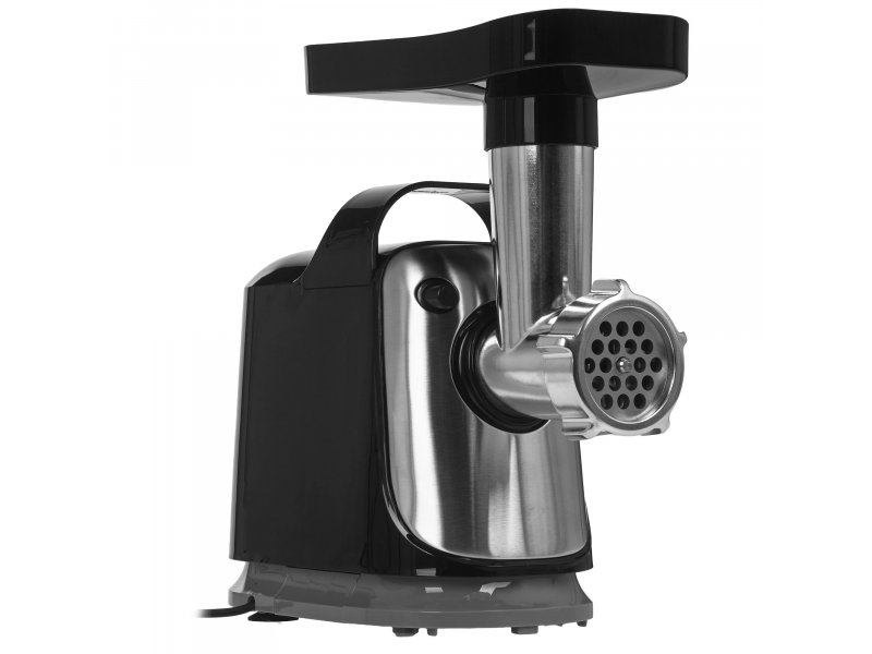 Zigmund Shtain ZMG-043 мясорубка чёрный пластик металлический шнек вид спереди