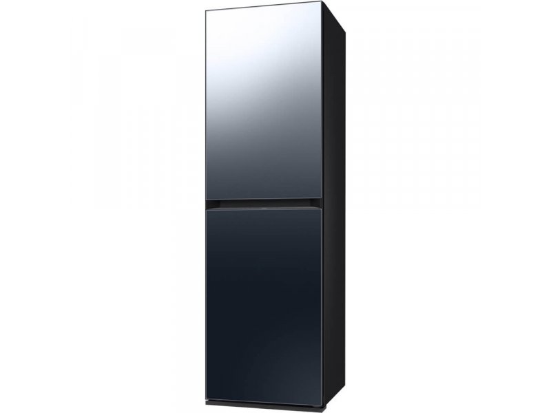 Samsung DF24CB9900CRLP AirDresser — боковой профиль, глубина корпуса 59,5 см, тёмно-серый корпус с зеркальной панелью