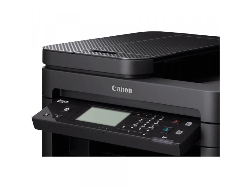 Canon i-Sensys MF237W — разъёмы USB, Ethernet и RJ-11 на задней панели