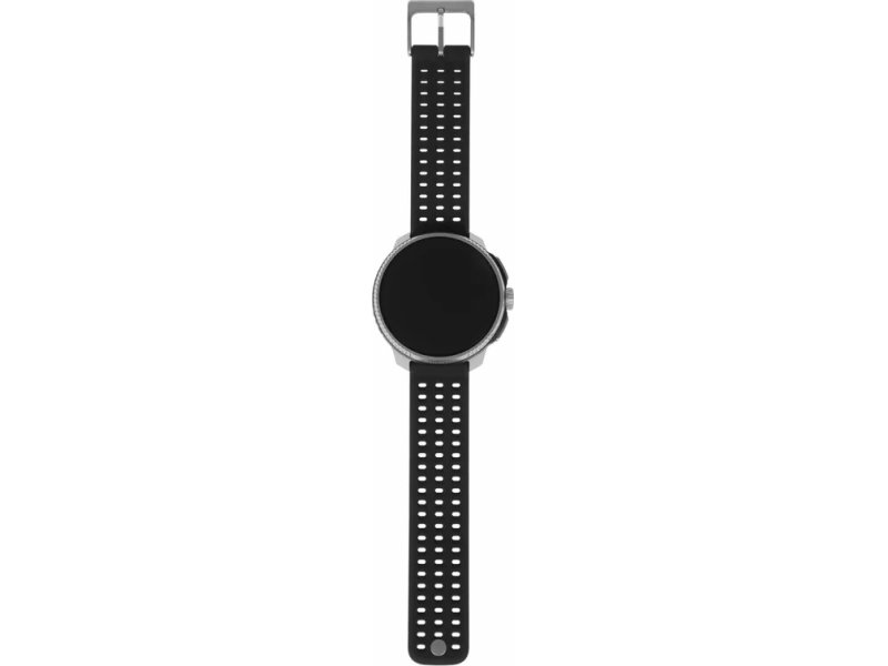 Suunto Race — силиконовый серый ремешок с перфорацией и металлической пряжкой, вид отдельно