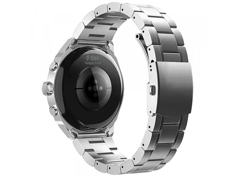 TTEC Tempus Pro 45mm — AMOLED-дисплей 1.43 дюйма, вид циферблата и металлического браслета