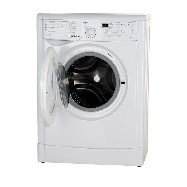 Indesit IWSD 51051 CIS с открытым люком — диаметр люка 30 см, вид барабана изнутри