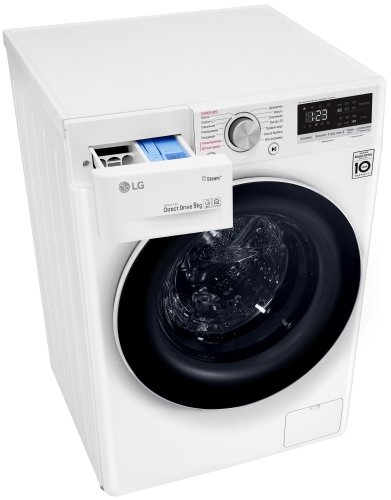 LG F4V5VS0W вид сбоку глубина корпуса от 56 до 60 см установка